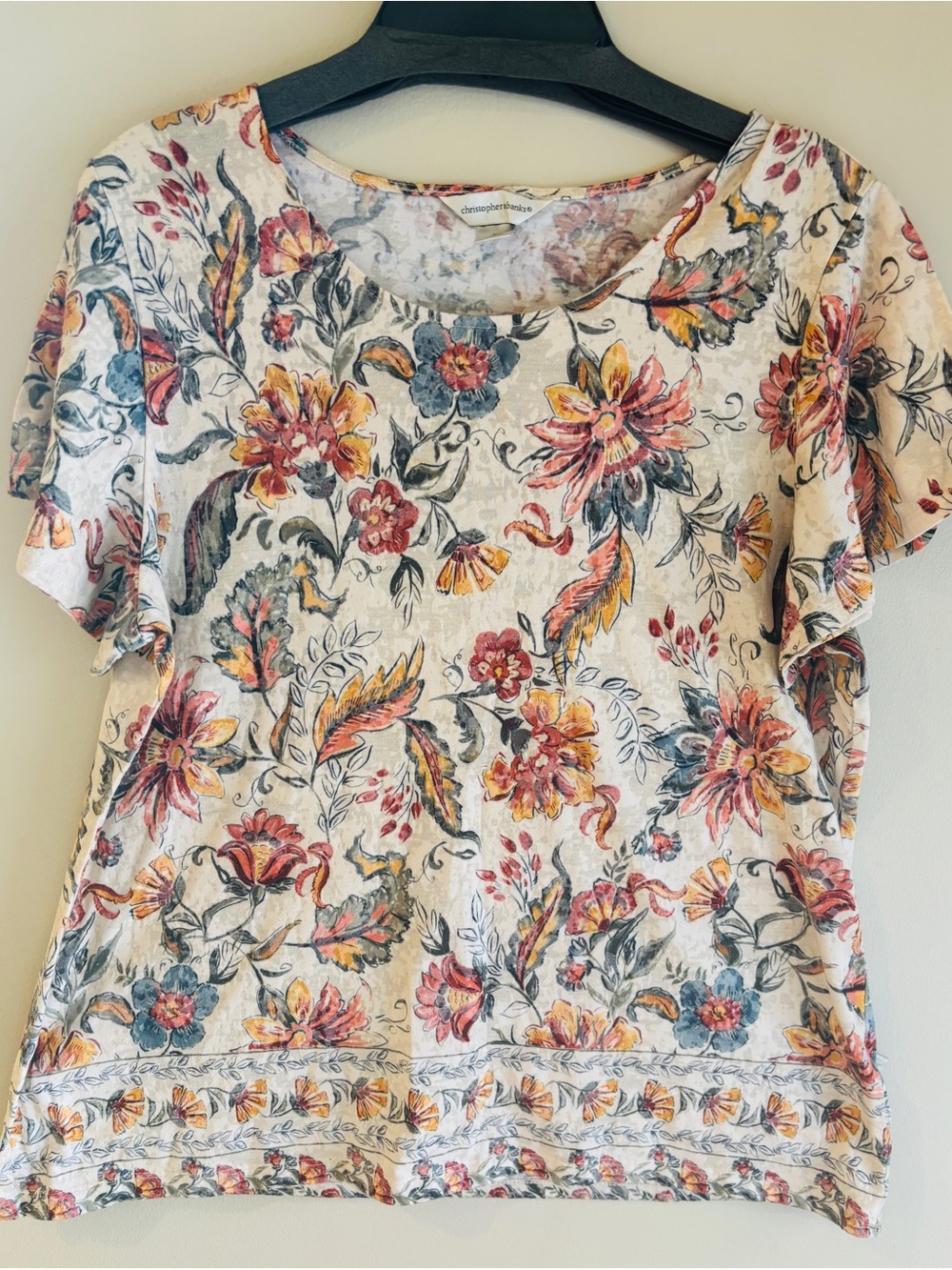 Christopher & Banks Vintage Style Floral Top - XL